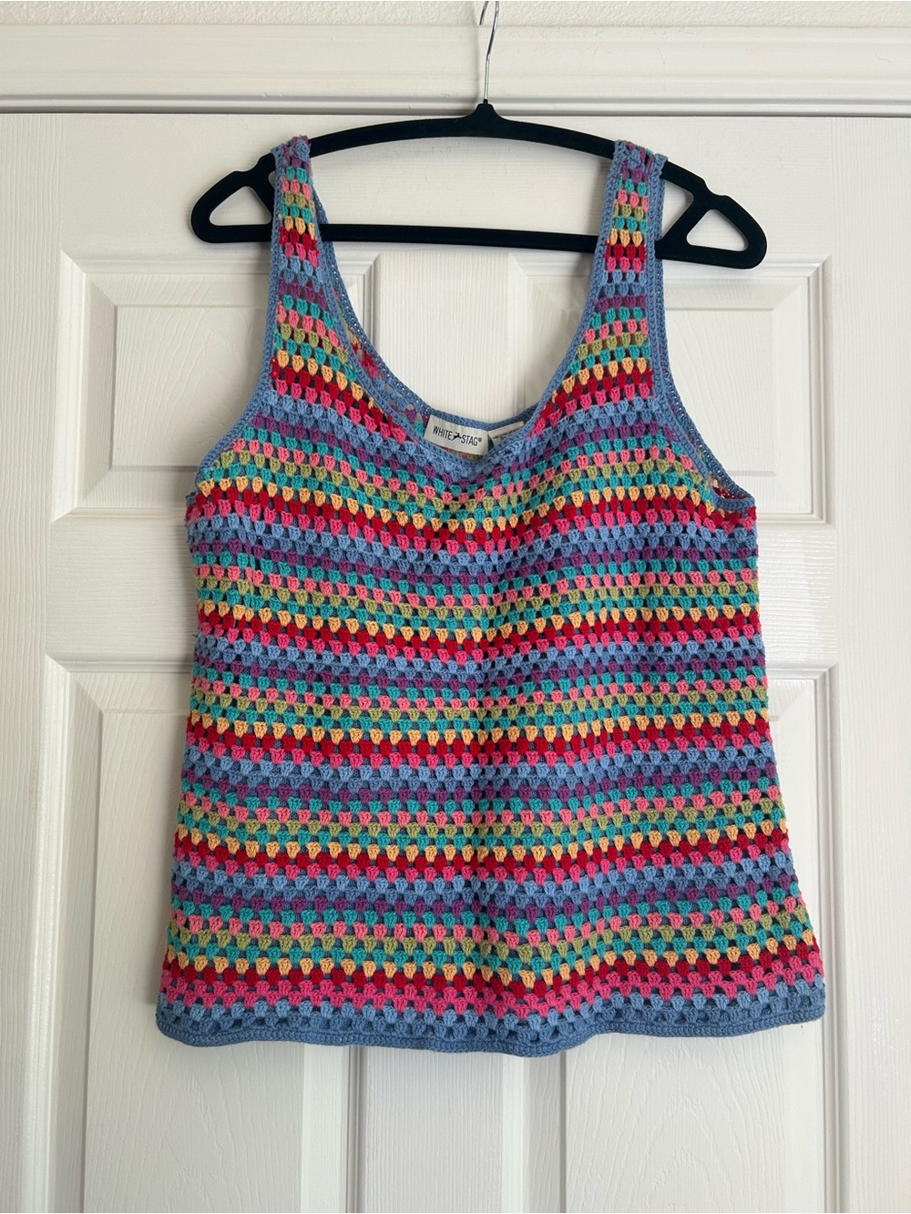Vintage White Stag Multi-Color Crochet Tank Top